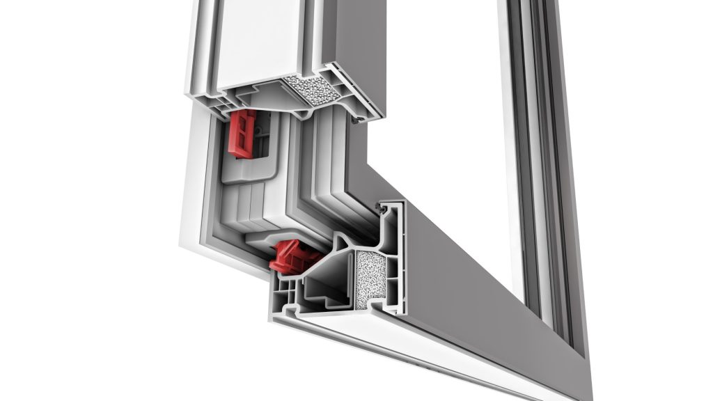 coupe fenêtre internorm avec système de clapets intégrés. brevet internorm. solution optimale pour une sécurité maximale. leader européen. par Niort menuiserie, entreprise de pose de menuiseries, Deux-Sèvres, 79, France