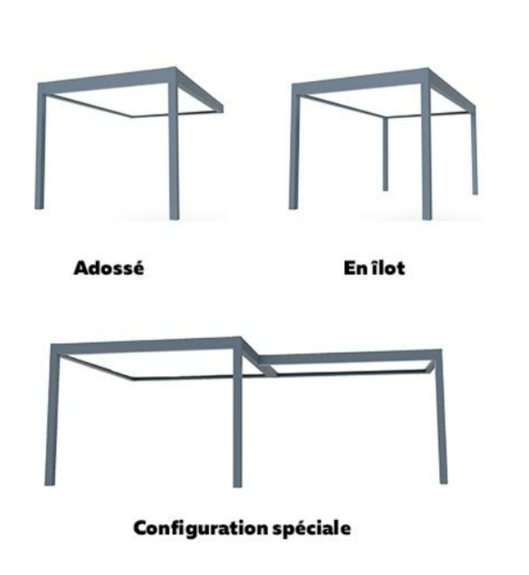 configurations de carports en îlot, adossé ou configuration spéciale, tout est possible avec Niort menuiserie, entreprise de pose de menuiseries et carports en Deux-Sèvres, Charente, Charente-Maritime, Vendée